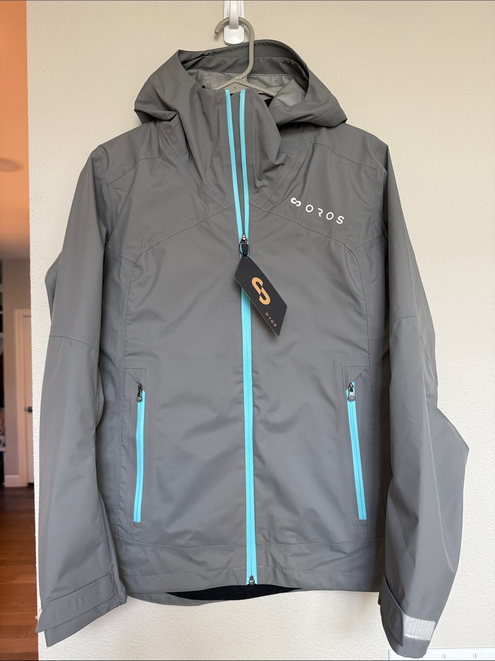 OROS Gemini Gray Softshell Jacket with Aqua Accents